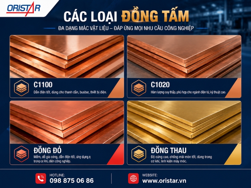 Các Loại Đồng Tấm Phổ Biến Hiện Nay