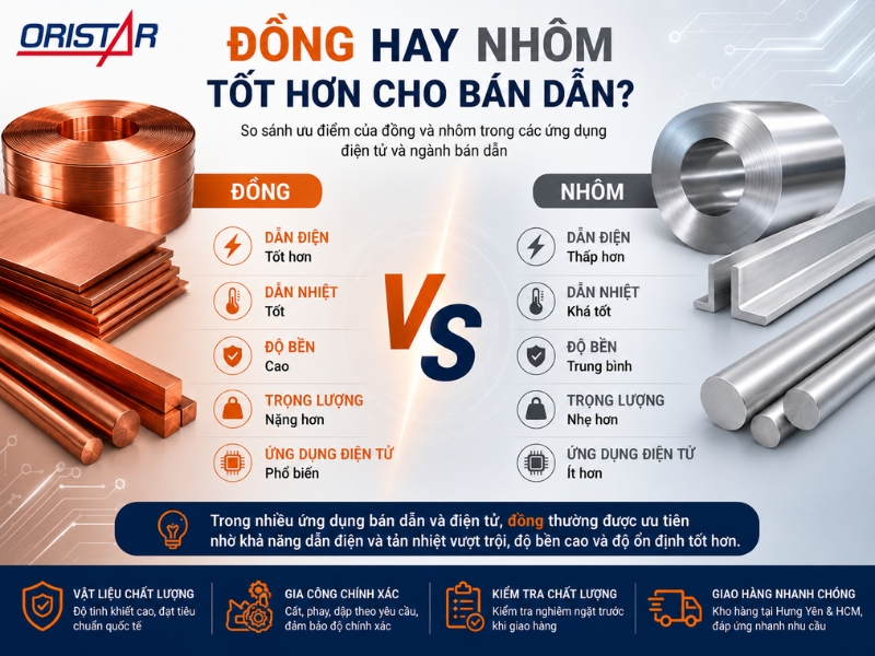 Đồng Hay Nhôm Tốt Hơn Cho Bán Dẫn?