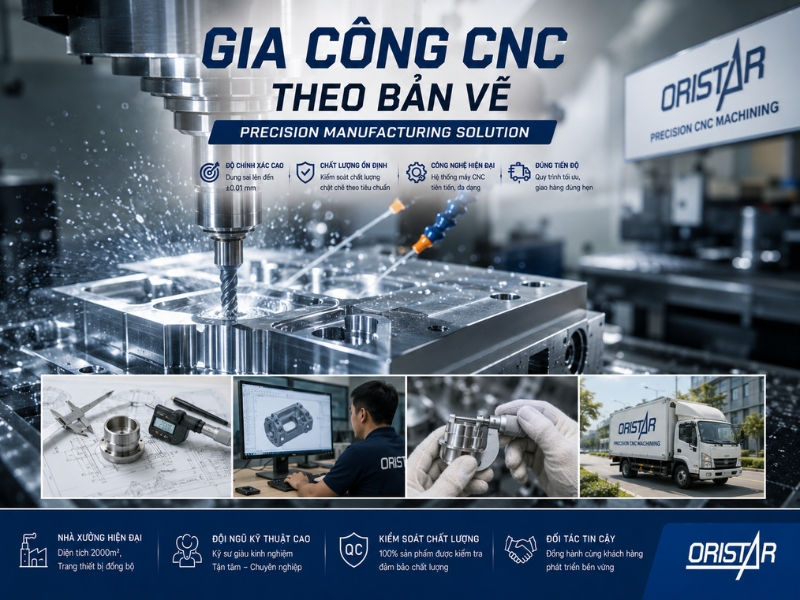 Gia Công CNC Theo Bản Vẽ Tại Oristar