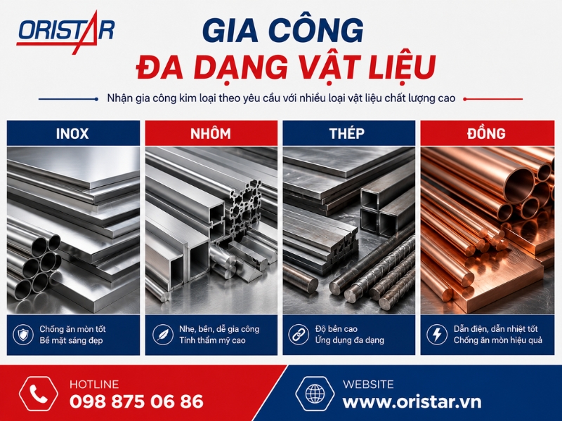 B&aacute;o Gi&aacute; Một Số Hạng Mục Gia C&ocirc;ng Kim Loại Phổ Biến