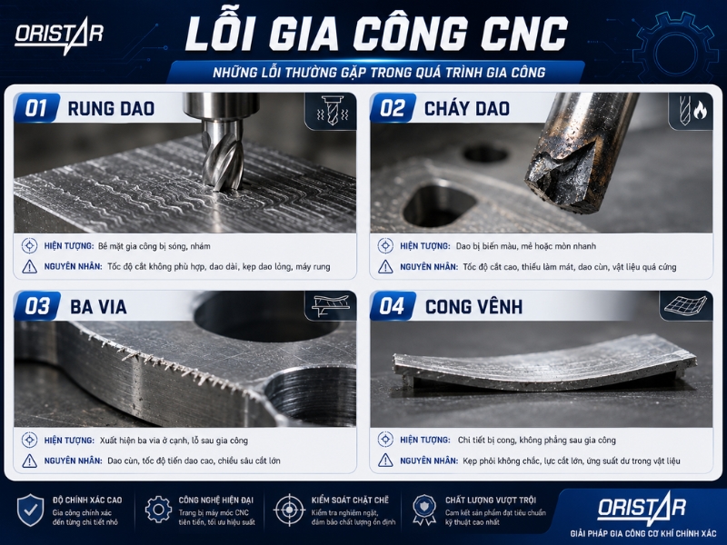 Những Lỗi Thường Gặp Khi Gia Công CNC
