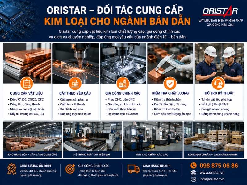 Oristar Cung Cấp Kim Loại Cho Ngành Bán Dẫn