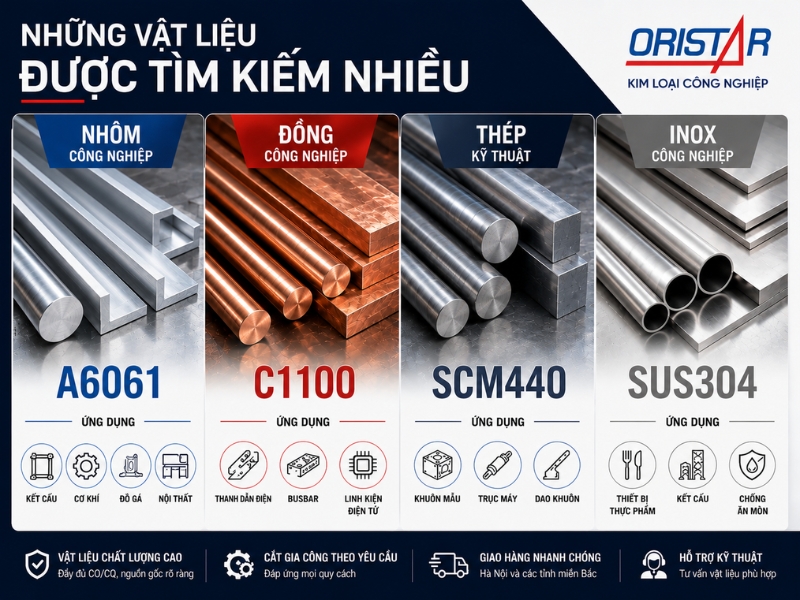 Những Vật Liệu Được Tìm Kiếm Nhiều